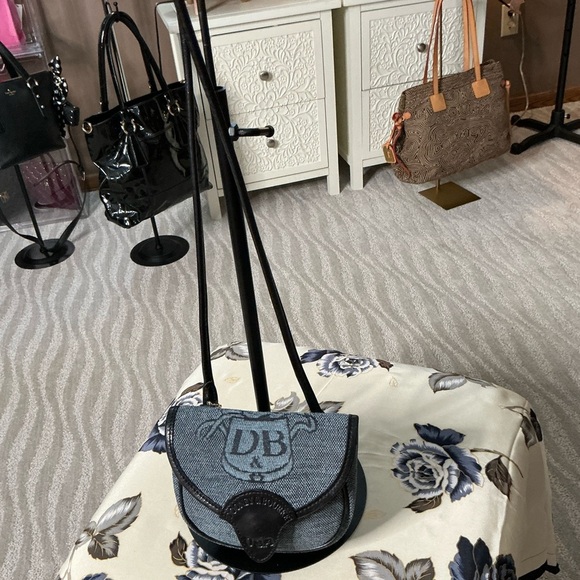 Dooney & Bourke Blue and Black Crossbody Bag with Logo - Picture 11 of 11